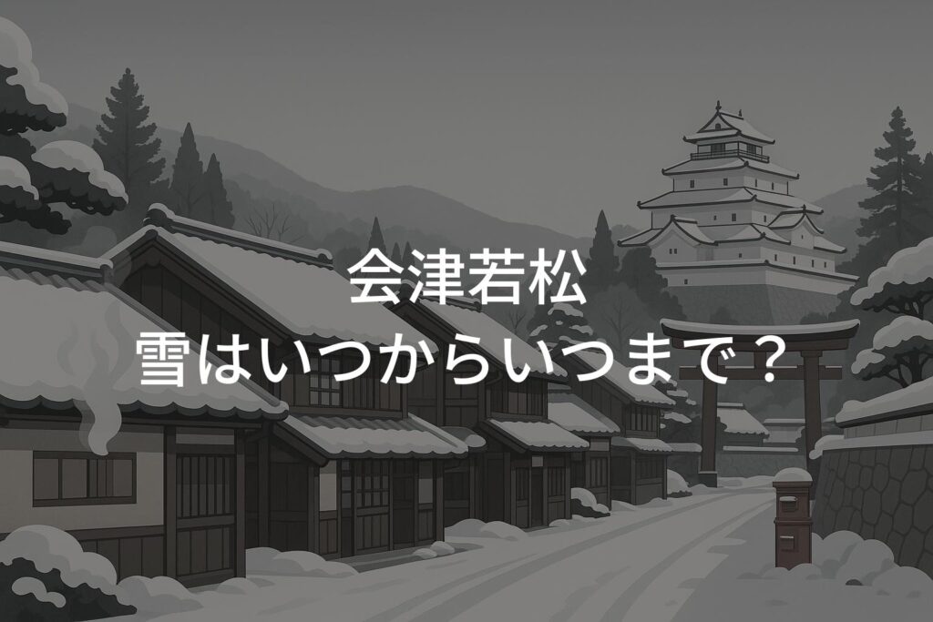 会津若松の雪はいつからいつまで？雪対策と見どころ案内