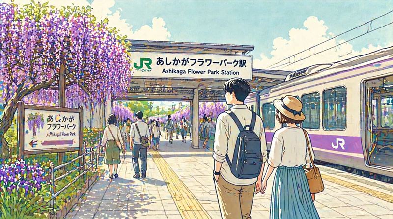 あしかがフラワーパークの藤を見頃の時期に楽しむための混雑回避術