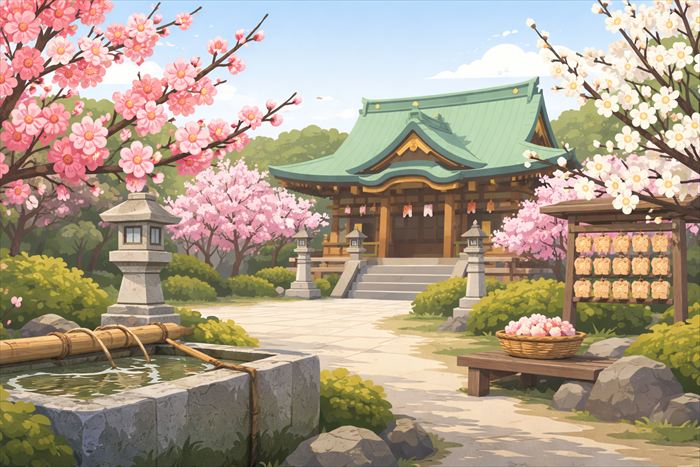 綱敷天満宮 梅の開花状況と観光情報