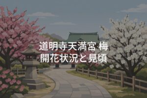 【2026年】道明寺天満宮 梅の開花状況と見頃はいつまで？