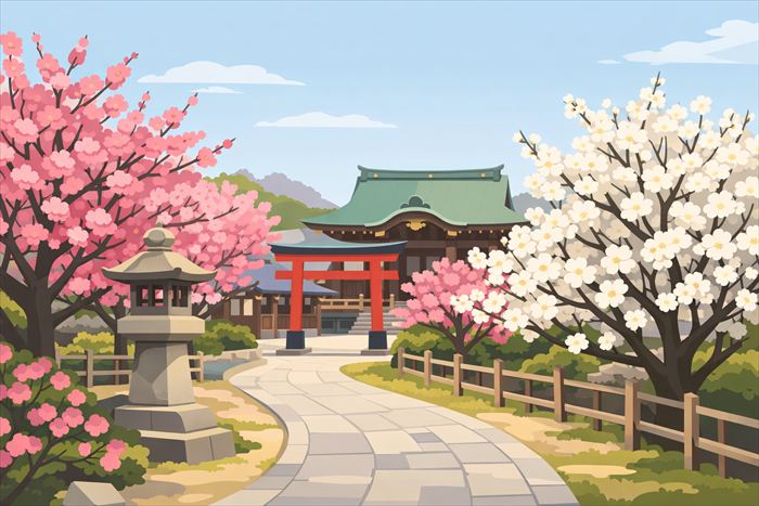 道明寺天満宮 梅の開花状況と見頃