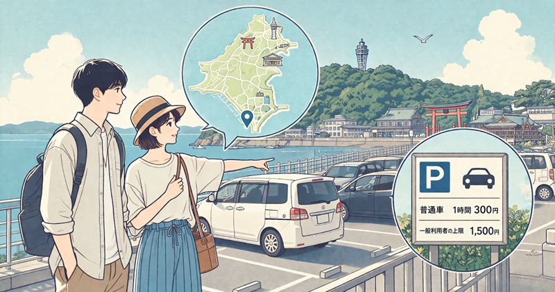 江ノ島の安い駐車場を先に知りたい人向けの結論