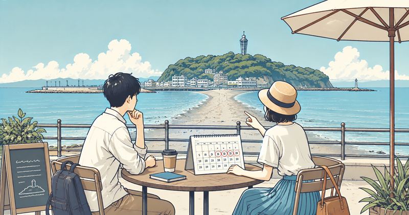 2026年の江ノ島トンボロ出現可能日一覧