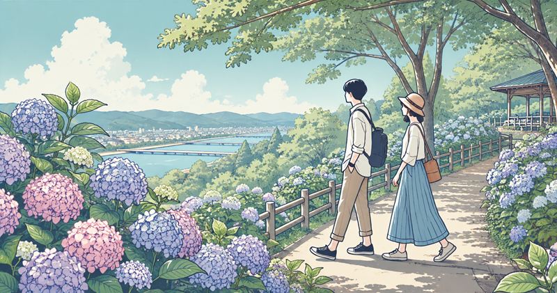 船岡城址公園のあじさいの見頃はいつ？