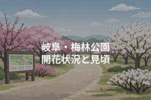 岐阜・梅林公園の開花状況！見頃と梅まつり
