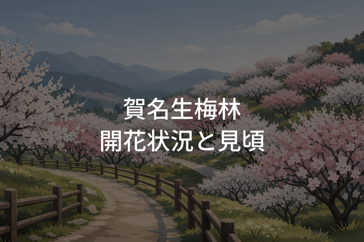 【2026年】賀名生梅林の開花状況と見頃はいつまで?