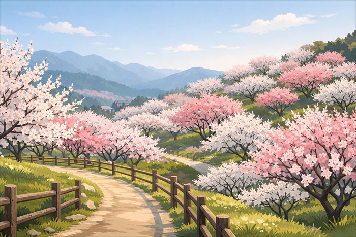 賀名生梅林の開花状況と見頃