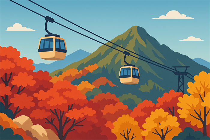 御在所ロープウェイの紅葉シーズンと見頃時期