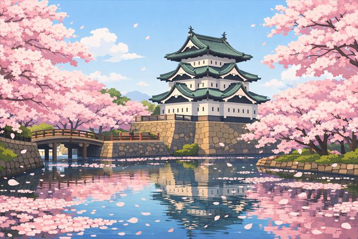 弘前城 桜の見頃と開花状況