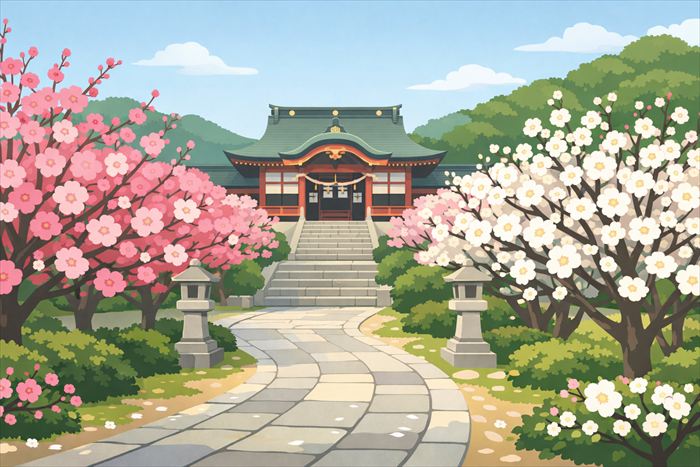 防府天満宮 梅の開花状況と見頃