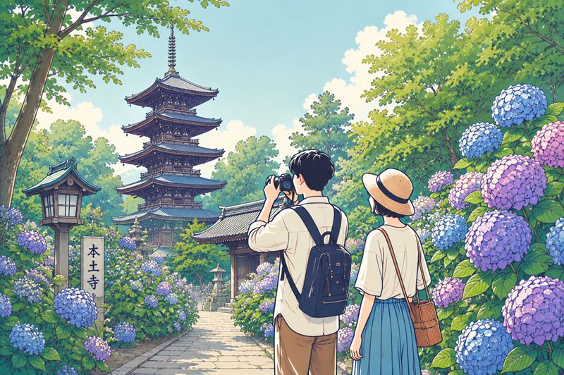 本土寺のあじさいの見どころ