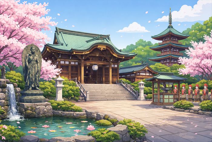 大分・不動尊一心寺 桜の見頃と観光情報