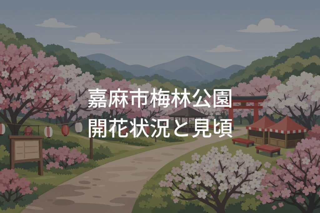 嘉麻市梅林公園の開花状況！梅まつりと見頃時期