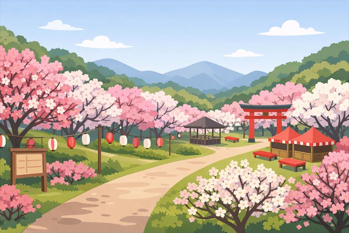 嘉麻市梅林公園の開花状況と見頃時期