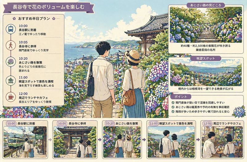 鎌倉の紫陽花を見頃に合わせて回るおすすめプラン