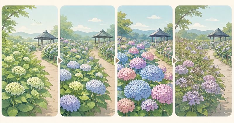かざはやの里のあじさいの見頃はいつ?