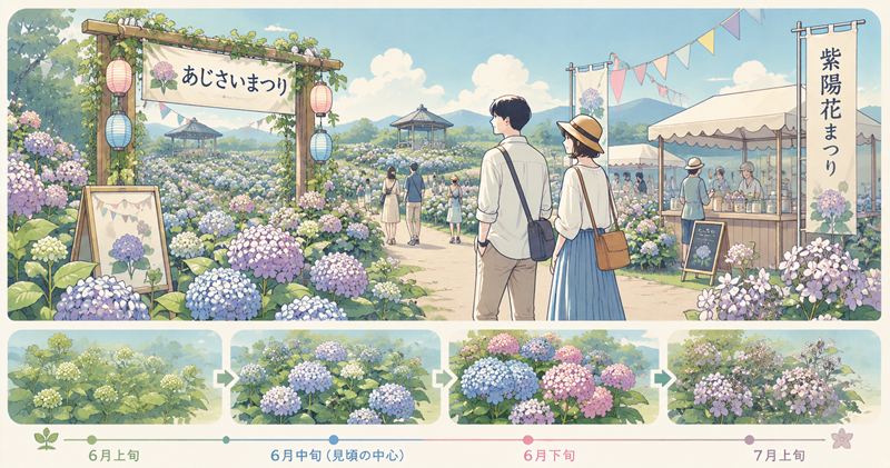 かざはやの里あじさいまつりの開催情報