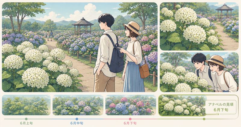 かざはやの里のあじさい見どころ