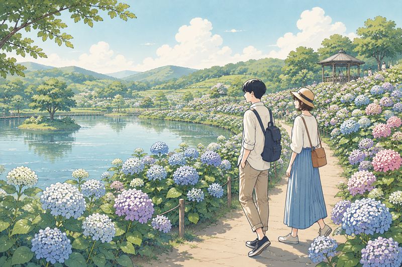 かざはやの里のあじさいを見に行くおすすめ時期