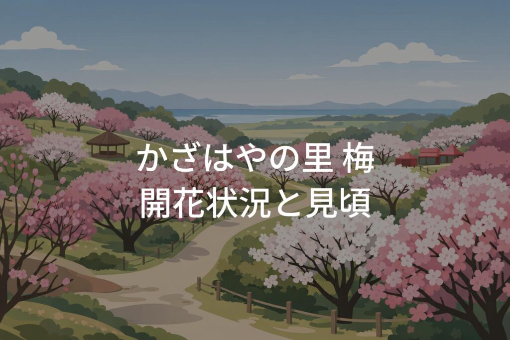 かざはやの里 梅の開花状況！見頃時期と梅まつり