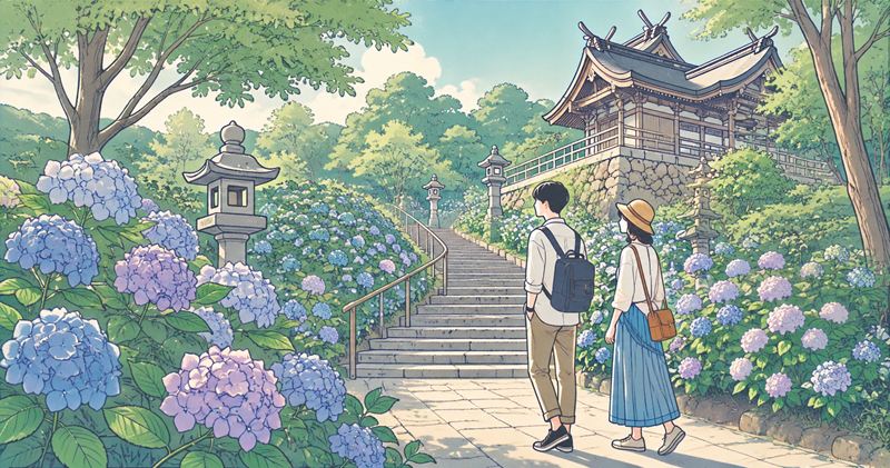 吉備津神社のあじさいの見頃はいつ？