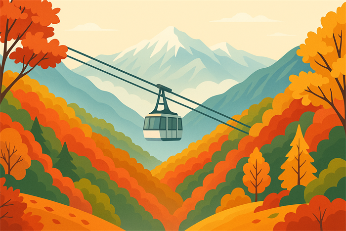 立山ロープウェイ 紅葉の見頃