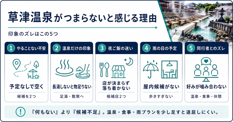 草津温泉がつまらないと感じる理由