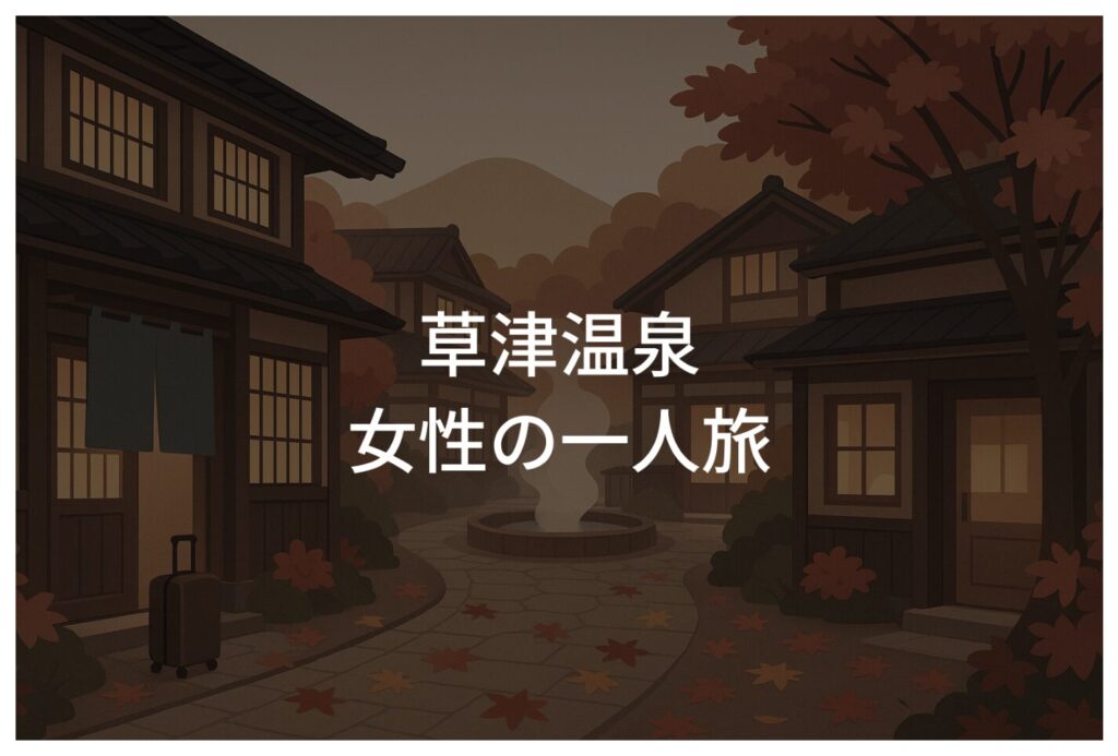 草津温泉一人旅の女性向けモデルコース！初めてでも安心プラン