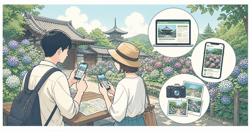三室戸寺のあじさいの開花状況を確認する方法
