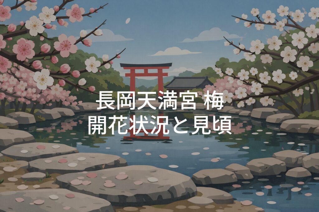 長岡天満宮 梅の開花状況！見頃時期と満開予想