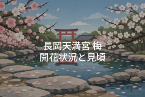 長岡天満宮 梅の開花状況！見頃時期と満開予想