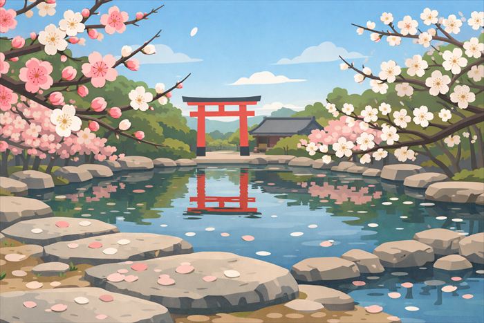 長岡天満宮 梅の開花状況と見頃