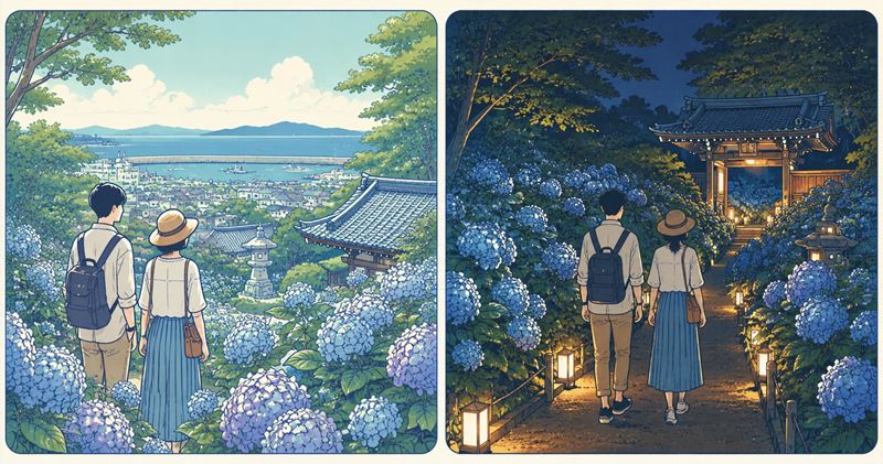 雲昌寺のあじさい観覧期間とライトアップ