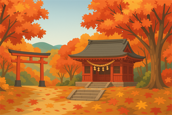 大平山神社と紅葉