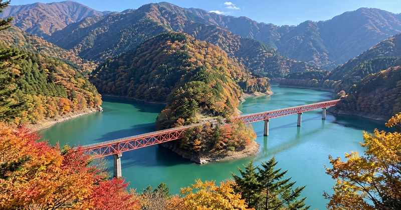 奥大井湖上駅の紅葉の見頃時期はいつからいつまで?