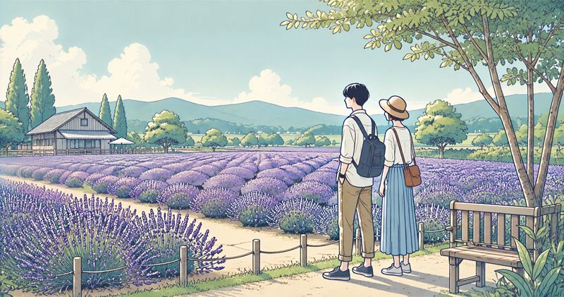 千年の苑 ラベンダー園の見頃と開花状況
