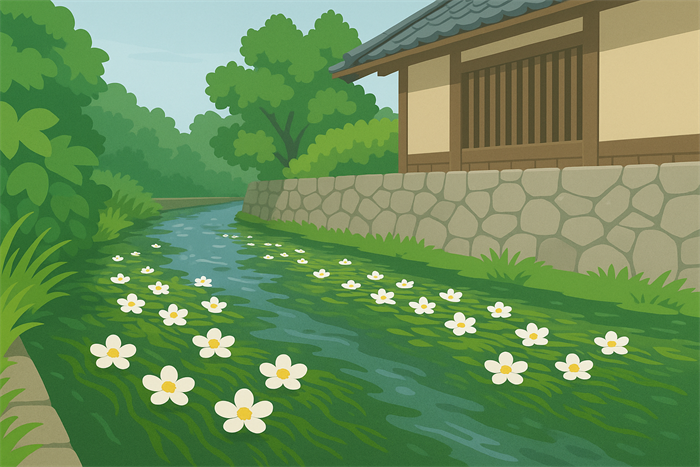 醒ヶ井 梅花藻の開花状況と見頃