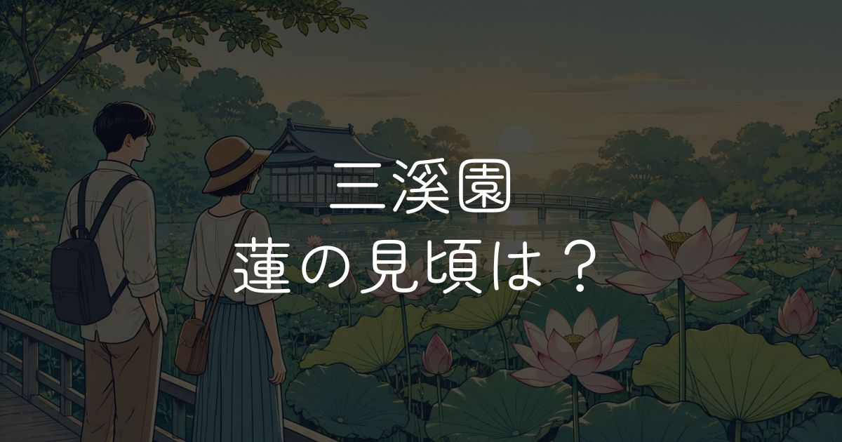 三溪園 蓮の開花状況と見頃時期！早朝観蓮会の楽しみ方