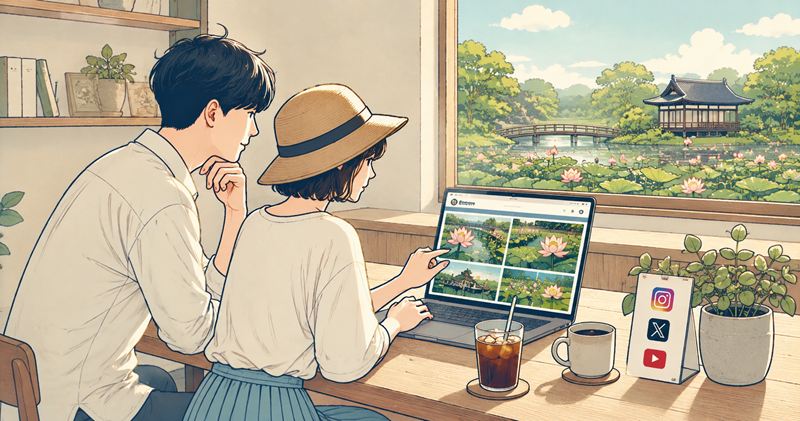 三溪園の蓮の開花状況を確認する方法