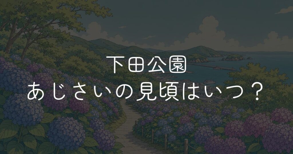 下田公園あじさいの見頃はいつ？開花状況とアクセス情報