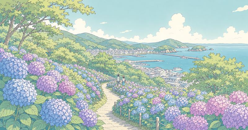 下田のあじさいの見頃はいつ？
