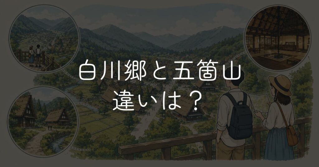 白川郷と五箇山の違いは？合掌造り・三集落・選び方を比較