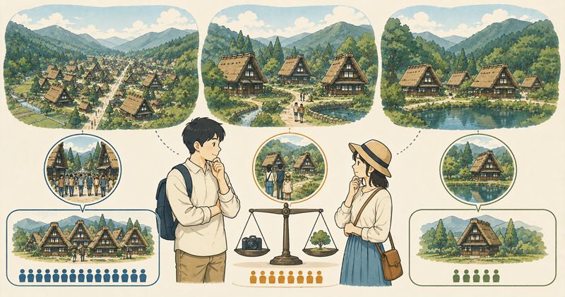 白川郷と五箇山はどっちが向いている?
