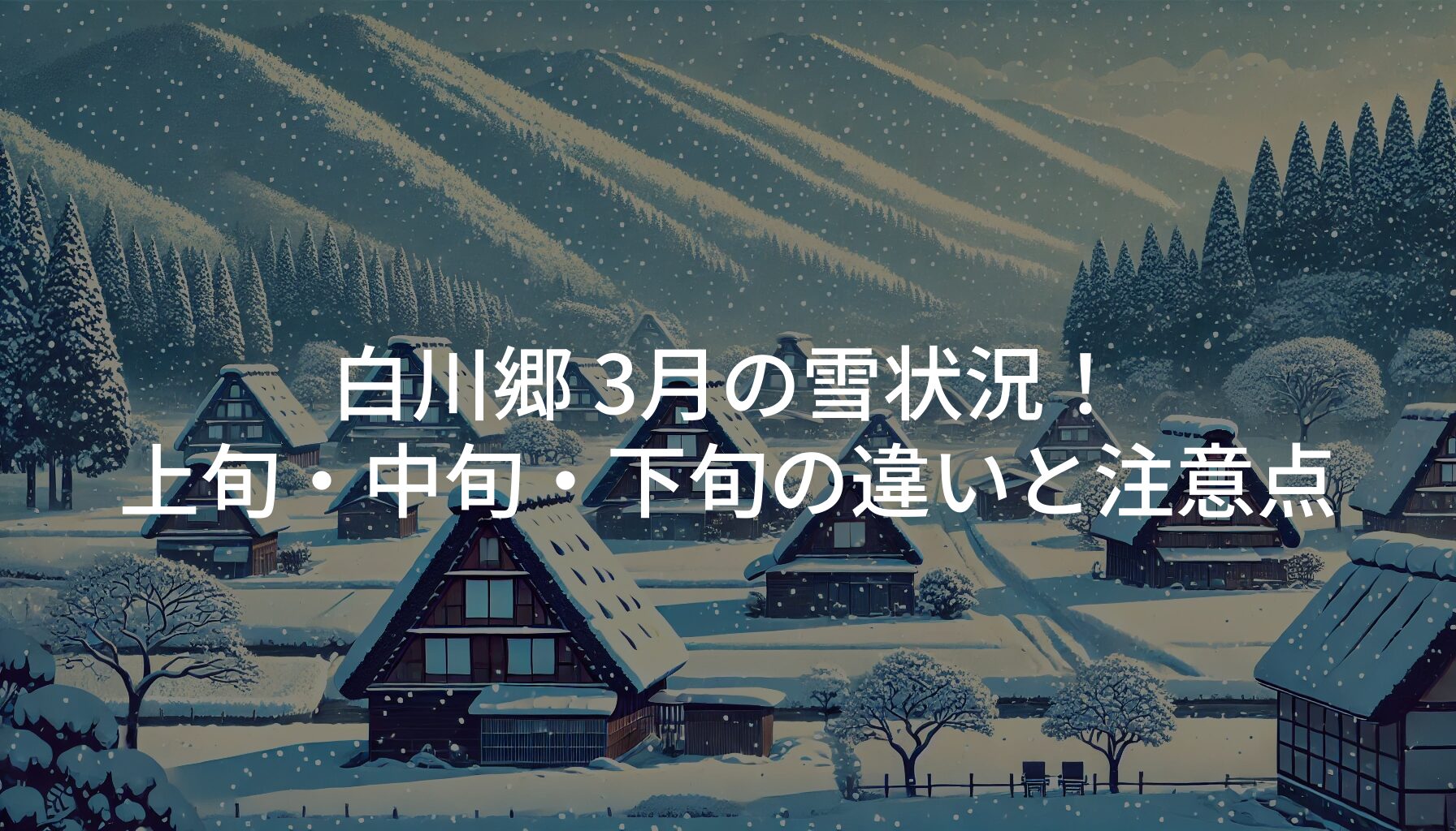 白川郷3月の雪状況！上旬・中旬・下旬の違いと注意点
