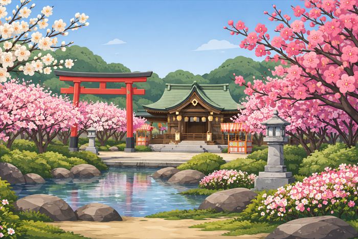 曽根天満宮 梅の開花状況と観光情報