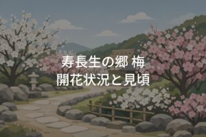 寿長生の郷 梅の開花状況！満開・見頃時期をチェック