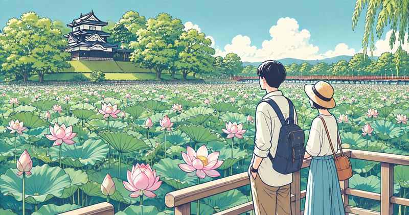 高田公園のハスの見頃と開花状況