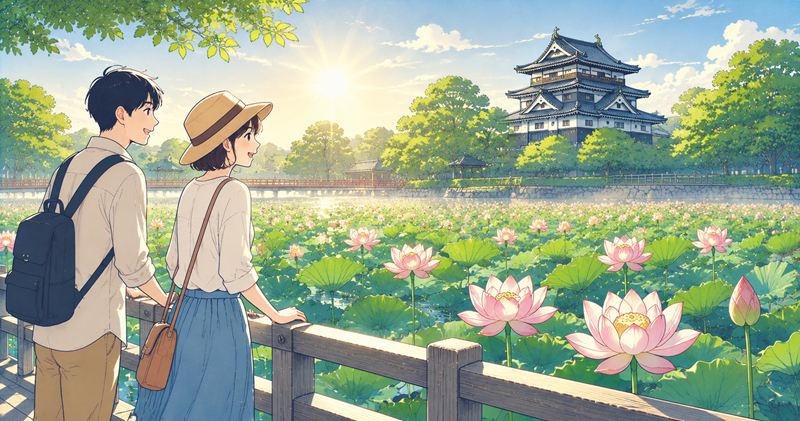 高田公園のハスを見るなら朝がおすすめ