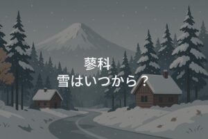 蓼科の雪はいつから降る？初雪と積雪時期の目安