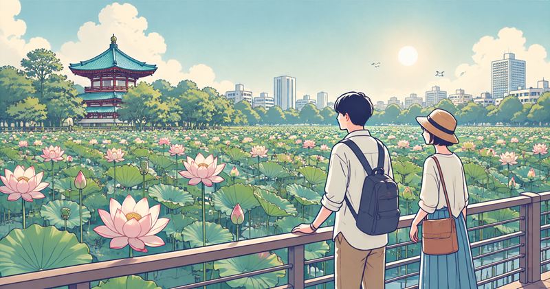 上野公園 不忍池の蓮の花の見頃はいつ？